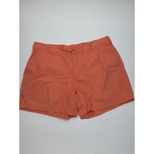 Mens Columbia PFG Orange Cotton Twill Chino Shorts Size 36 Regular Fit Summer